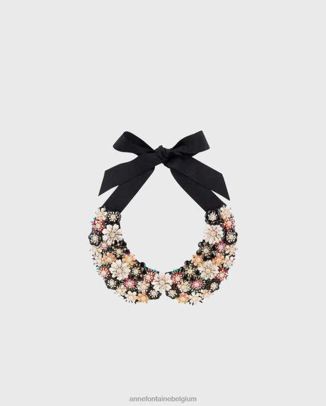Anne Fontaine vrouwen Imel kraag statement kraag met lintsluiting accessoires bloemen 06TRT519