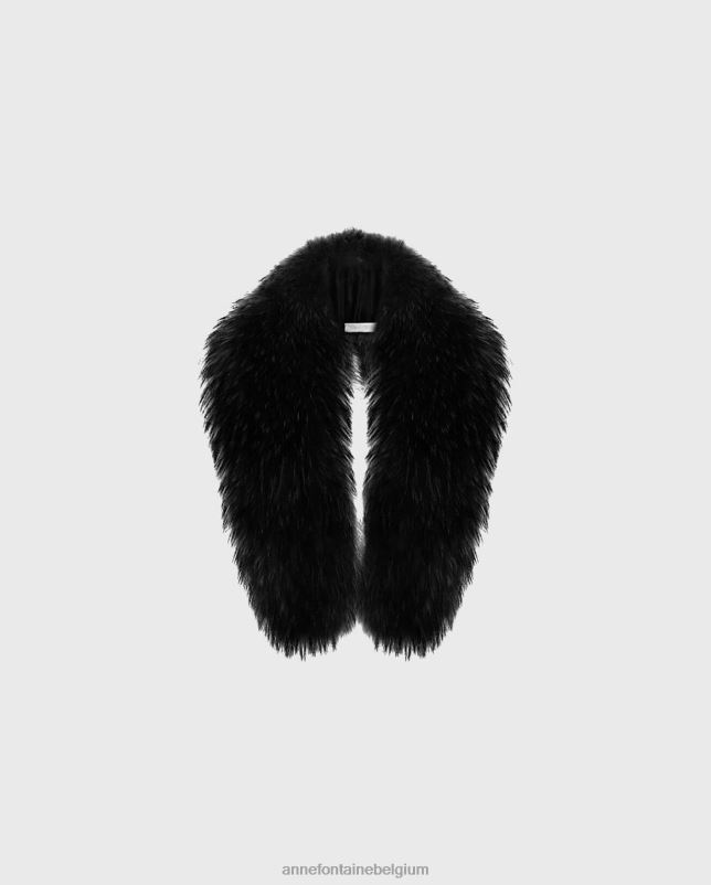 Anne Fontaine vrouwen blair kraag bontkraag accessoires zwart 06TRT538
