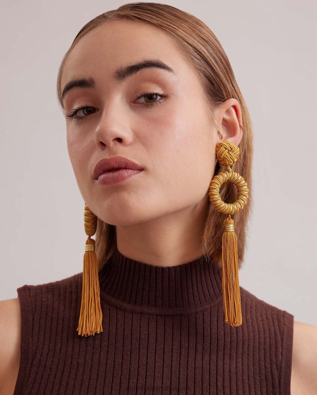 Anne Fontaine vrouwen Ernest oorbellen sierlijke kwast oorbellen accessoires goud 06TRT583