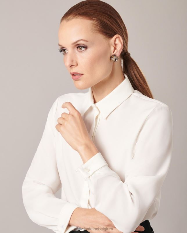 Anne Fontaine vrouwen Genna oorbellen luipaardprint en kristallen lieveheersbeestjeoorbellen accessoires stijlvol 06TRT589