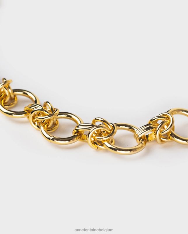 Anne Fontaine vrouwen Shelley ketting, verstelbare schakelketting accessoires goud 06TRT594