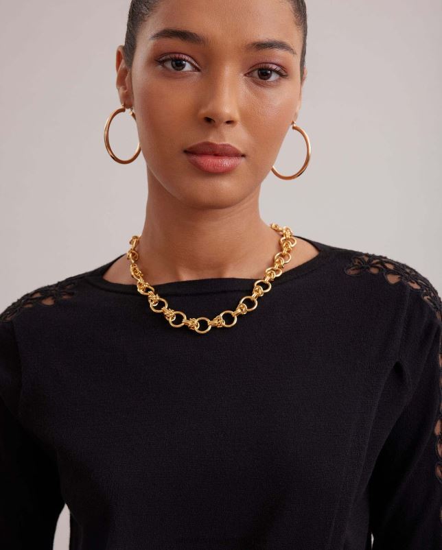 Anne Fontaine vrouwen Shelley ketting, verstelbare schakelketting accessoires goud 06TRT594