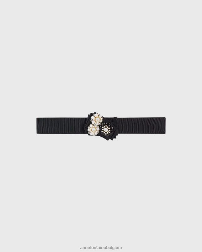 Anne Fontaine vrouwen iglo choker stof bloem choker ketting accessoires stijlvol 06TRT595