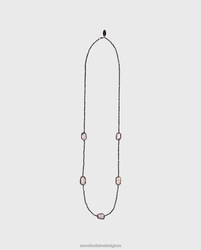 Anne Fontaine vrouwen tesso ketting kralenketting met zoetwaterparels accessoires zilver 06TRT598