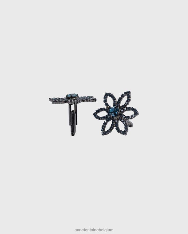 Anne Fontaine vrouwen Waylon manchetknopen bloemvormige manchetknopen accessoires donkerblauw 06TRT564