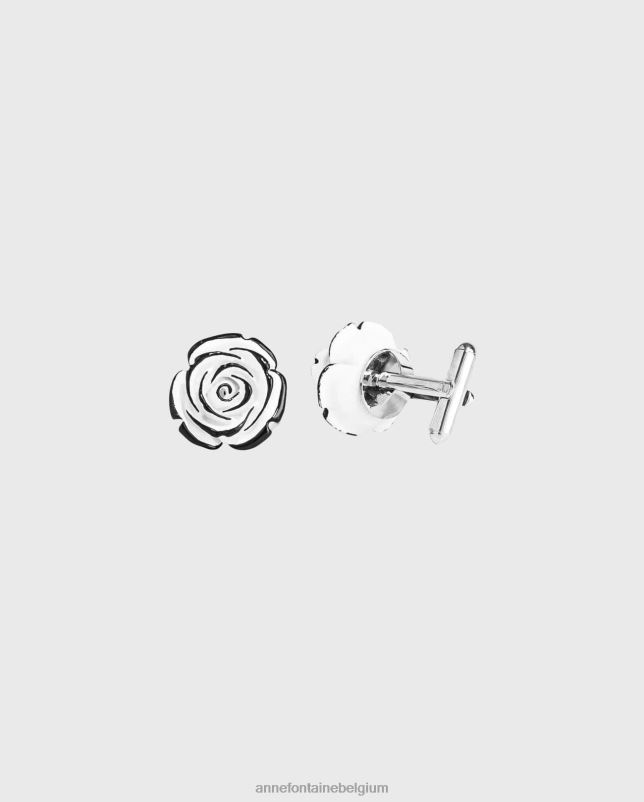 Anne Fontaine vrouwen lola-manchetknopen en gebloemde manchetknopen accessoires zwart wit 06TRT552