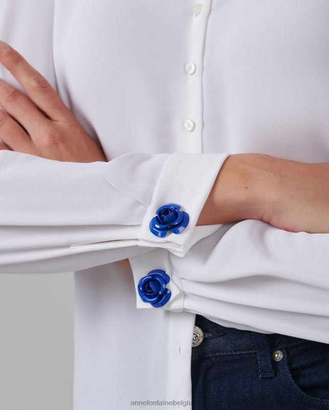 Anne Fontaine vrouwen neissy manchetknopen gebloemde manchetknopen in ultra accessoires blauw 06TRT570