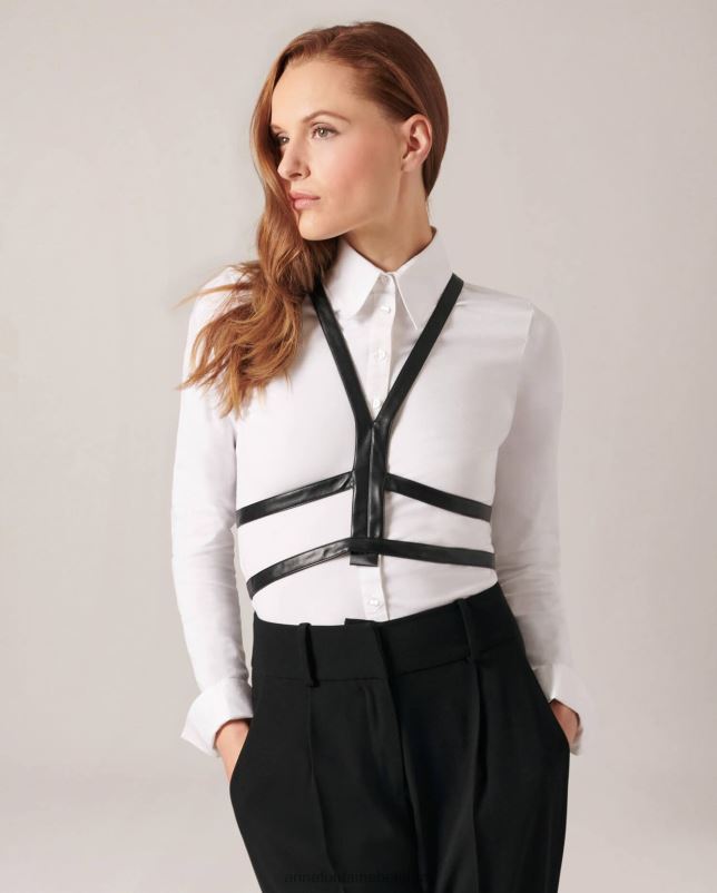 Anne Fontaine vrouwen enya harnas kunstleren harnas accessoires zwart 06TRT576