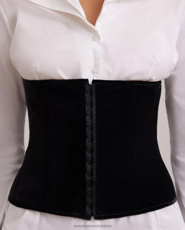 Anne Fontaine vrouwen Elvia korset breed fluwelen korset accessoires zwart 06TRT667