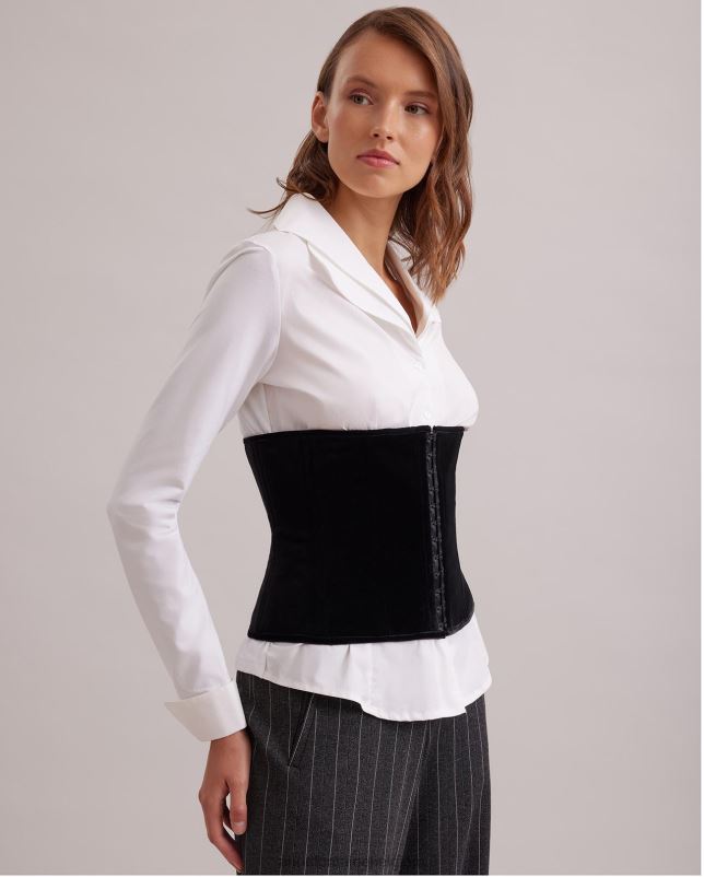 Anne Fontaine vrouwen Elvia korset breed fluwelen korset accessoires zwart 06TRT667