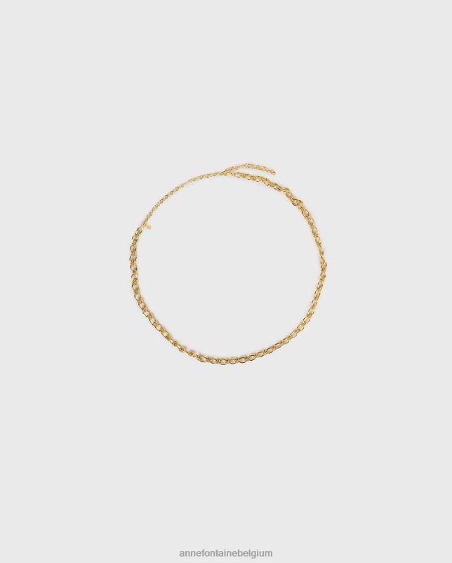 Anne Fontaine vrouwen jodelle riem verstelbare schakelkettingriem accessoires goud 06TRT675