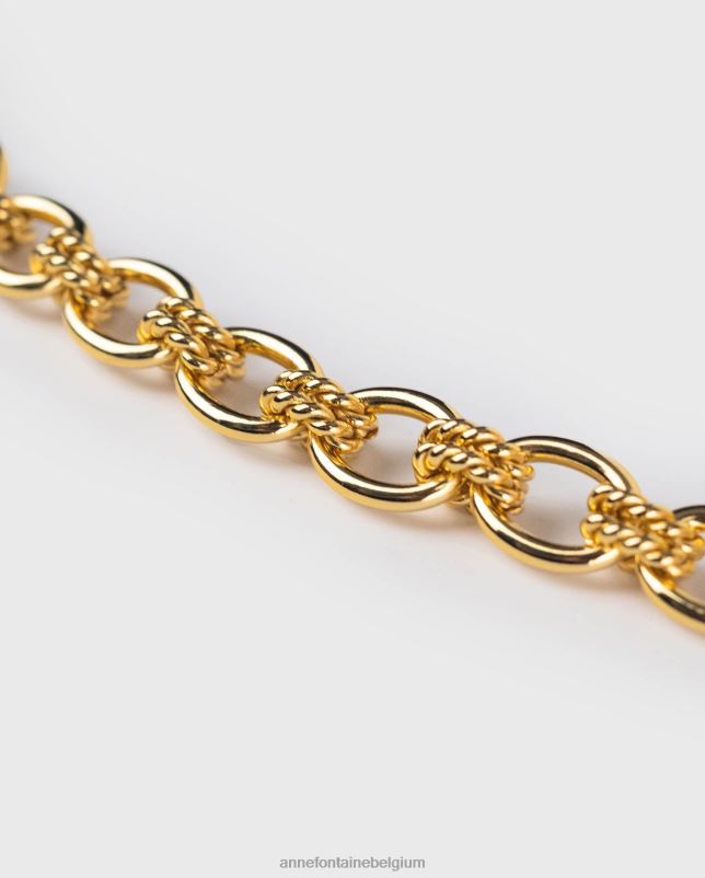 Anne Fontaine vrouwen jodelle riem verstelbare schakelkettingriem accessoires goud 06TRT675