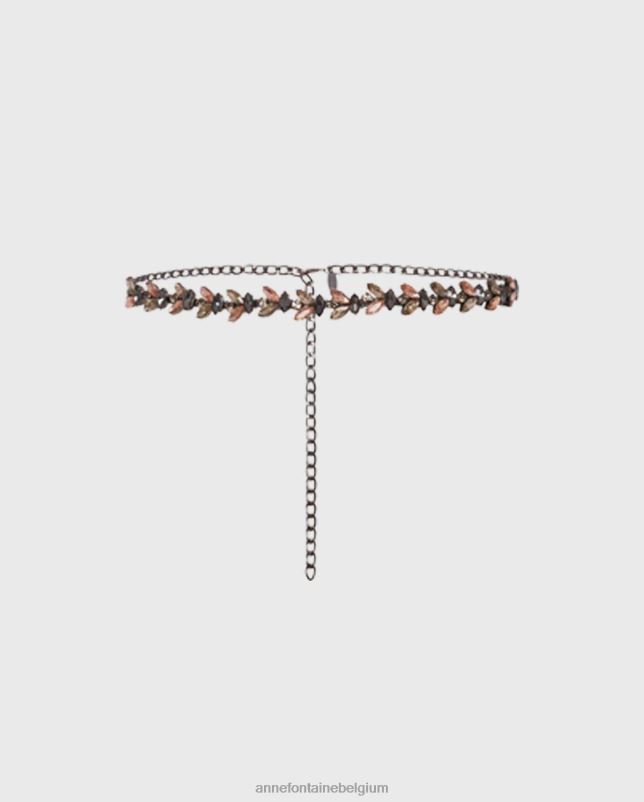 Anne Fontaine vrouwen nevo riem smokey stone verstelbare riem accessoires stijlvol 06TRT678
