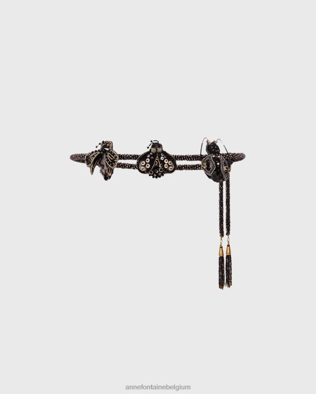 Anne Fontaine vrouwen nilivia riem touwriem versierd met versierde insecten accessoires stijlvol 06TRT661