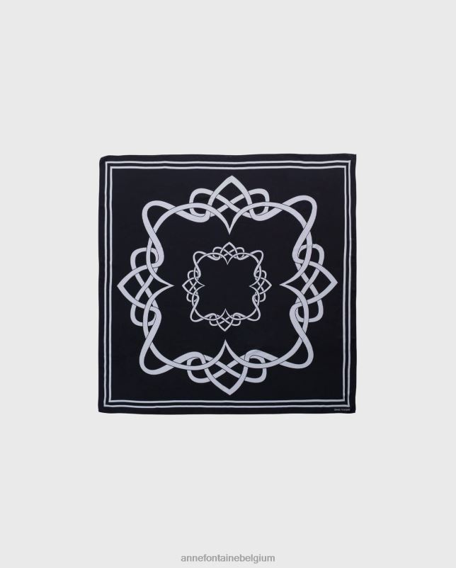 Anne Fontaine vrouwen Glenda sjaal accessoires zwart wit 06TRT623