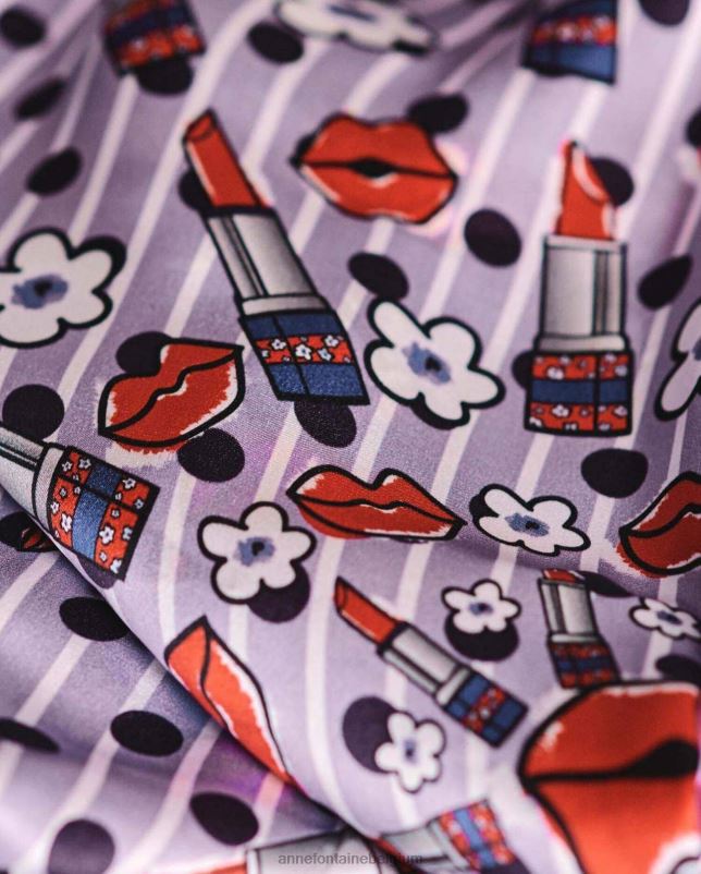 Anne Fontaine vrouwen Tania sjaal bedrukte zijden vierkante sjaal accessoires stijlvol 06TRT637