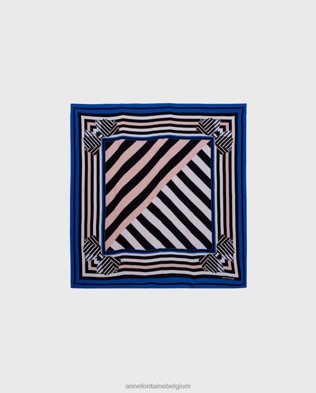 Anne Fontaine vrouwen iana sjaal kleurrijke sjaal met geometrische patronen accessoires stijlvol 06TRT620