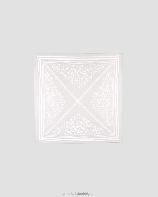 Anne Fontaine vrouwen ivette sjaal geometrische abstracte sjaal accessoires wit 06TRT616