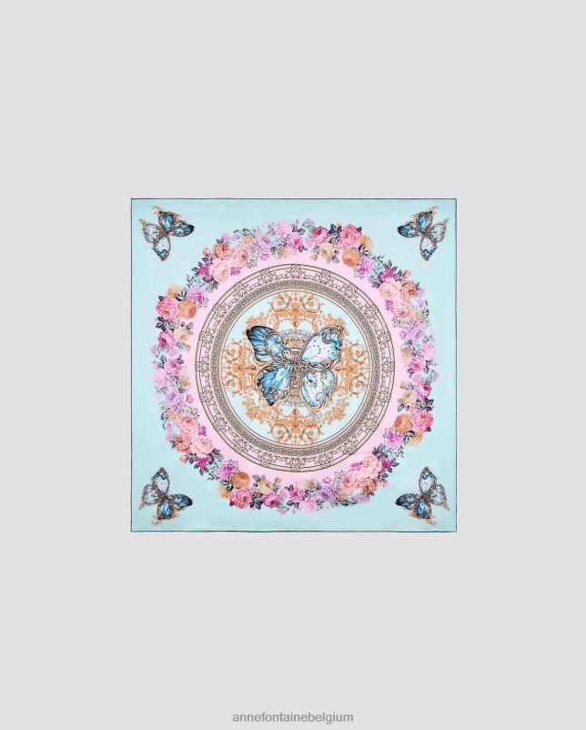 Anne Fontaine vrouwen tate sjaal zijden sjaal met vlinderprints accessoires stijlvol 06TRT608
