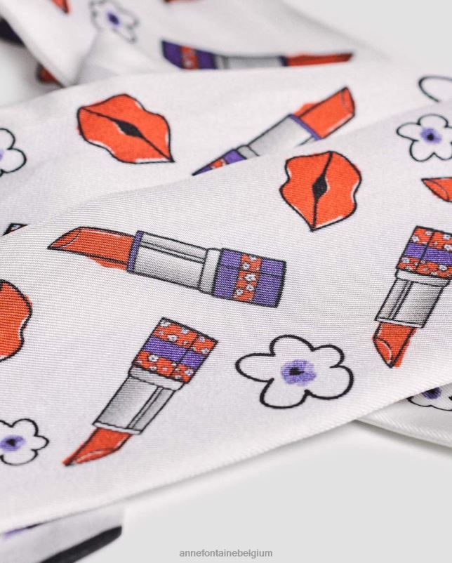 Anne Fontaine vrouwen tio tie sjaal bedrukte zijden keperstof sjaal accessoires stijlvol 06TRT627