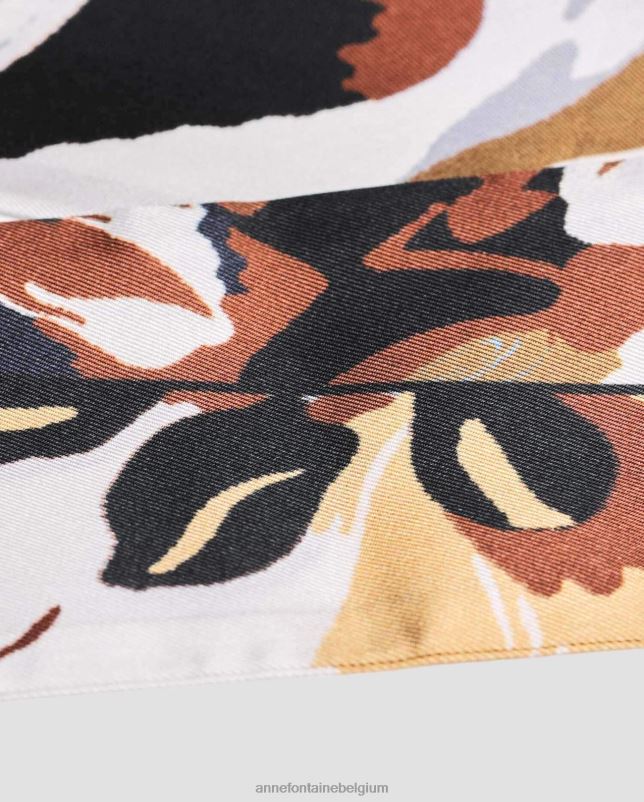 Anne Fontaine vrouwen trey tie sjaal zijden twill sjaal accessoires bloemen 06TRT630