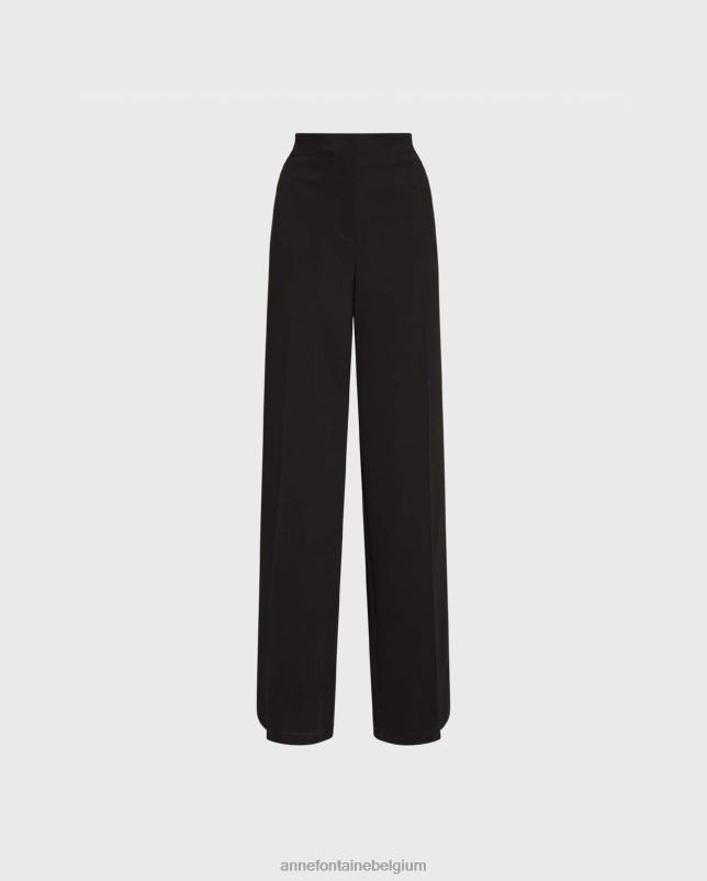 Anne Fontaine vrouwen Arganbroek, maxibroek van soepele crêpe kleding zwart 06TRT349