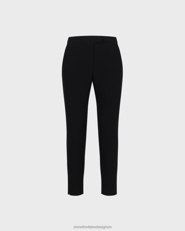Anne Fontaine vrouwen Falasca broek crêpe enkellange broek kleding zwart 06TRT360