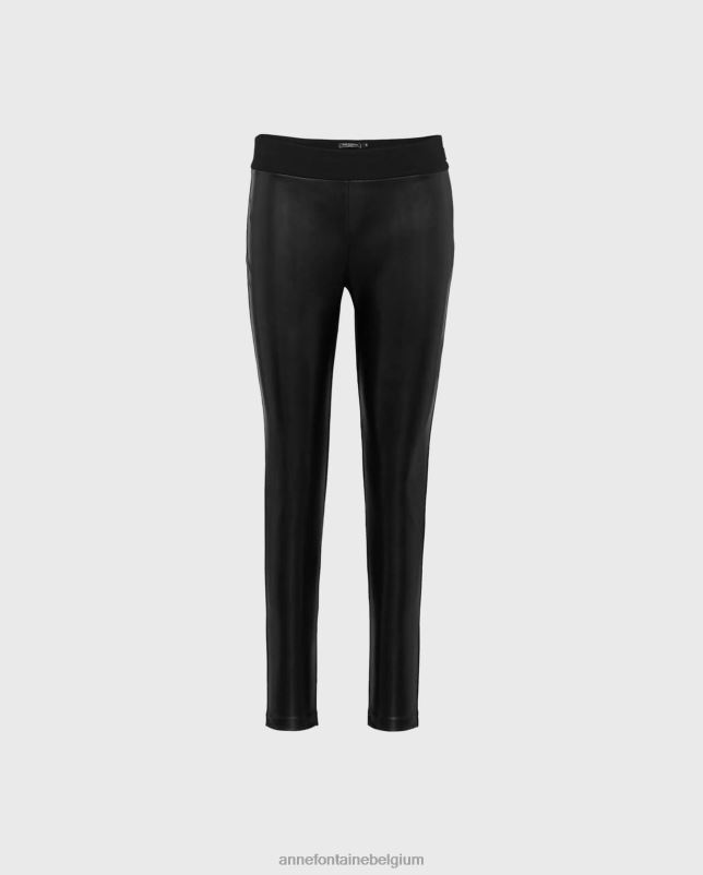 Anne Fontaine vrouwen bondy legging van kunstleer van gemengd materiaal kleding zwart 06TRT375
