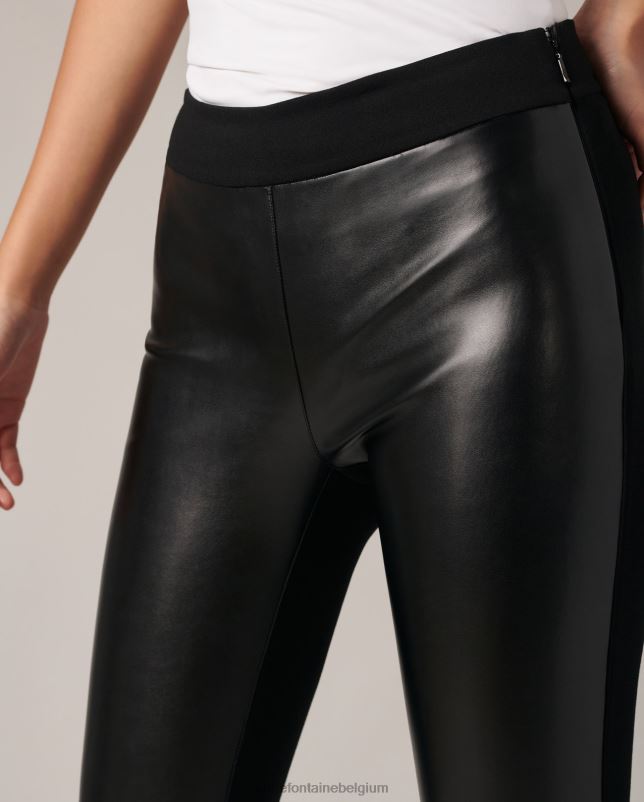 Anne Fontaine vrouwen bondy legging van kunstleer van gemengd materiaal kleding zwart 06TRT375
