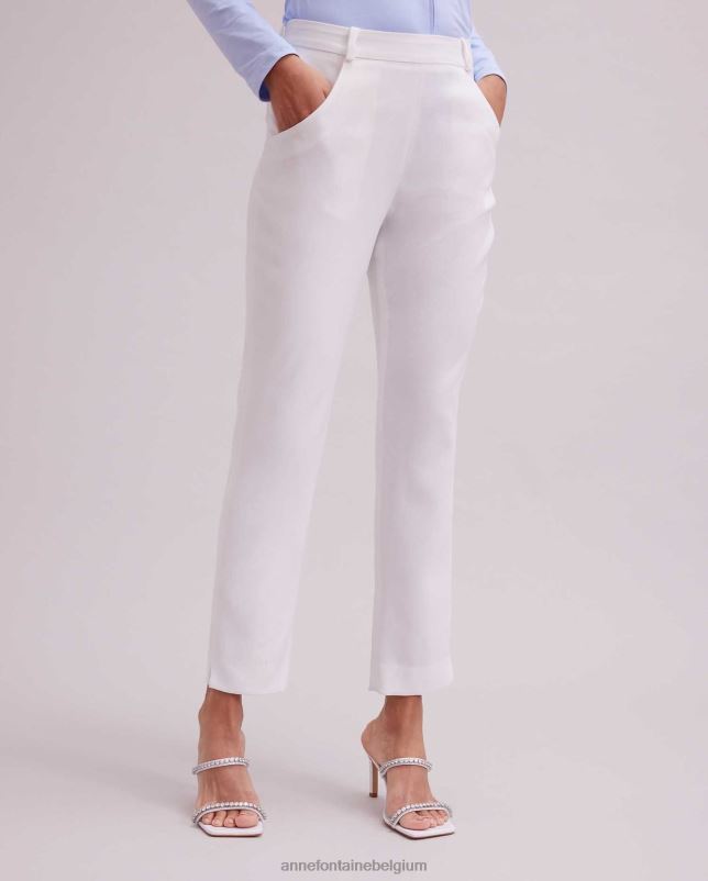 Anne Fontaine vrouwen cerise broek, lichtgewicht, enkellange broek kleding wit 06TRT331
