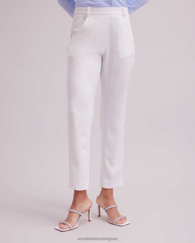 Anne Fontaine vrouwen cerise broek, lichtgewicht, enkellange broek kleding wit 06TRT331