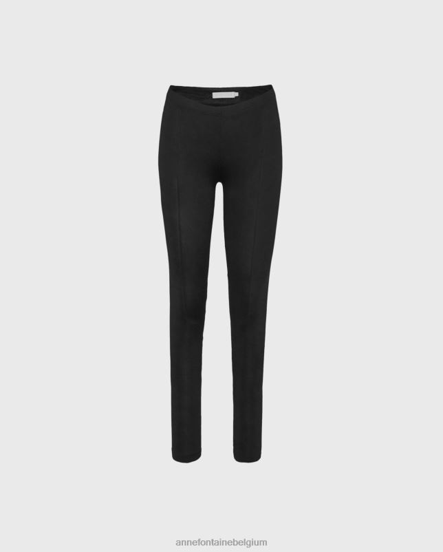 Anne Fontaine vrouwen dasko legging gebreide legging van stretchjersey kleding zwart 06TRT381