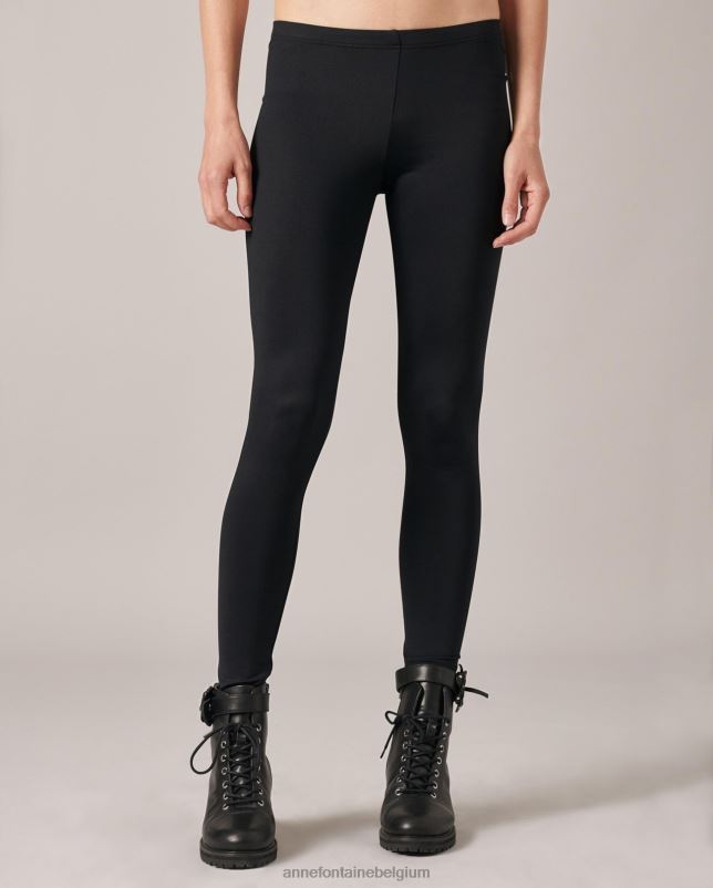 Anne Fontaine vrouwen dasko legging gebreide legging van stretchjersey kleding zwart 06TRT381