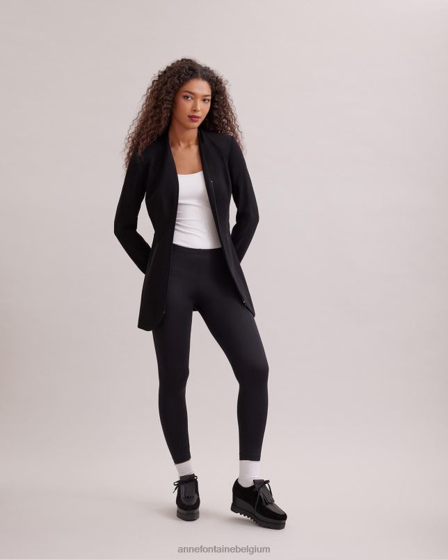 Anne Fontaine vrouwen dasko legging gebreide legging van stretchjersey kleding zwart 06TRT381
