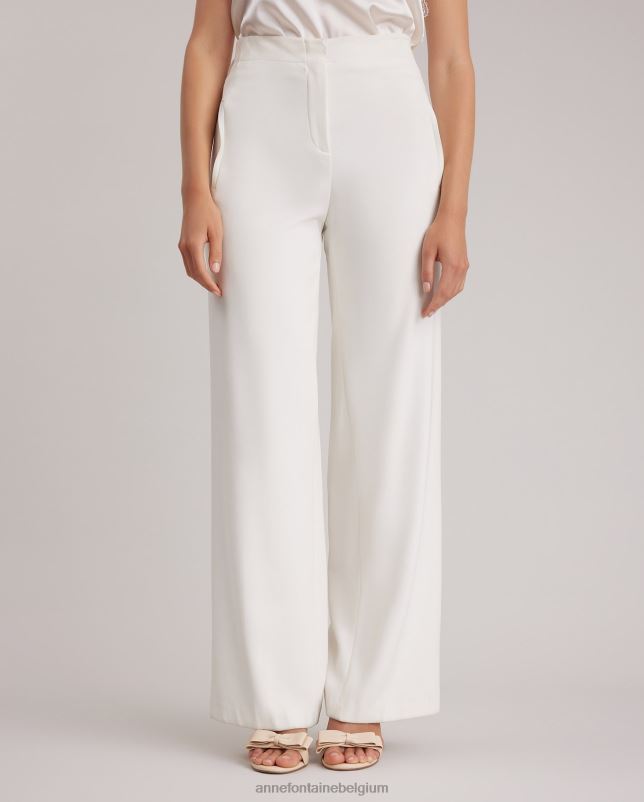 Anne Fontaine vrouwen preston pant oversized broek met wijde pijpen kleding wit 06TRT355