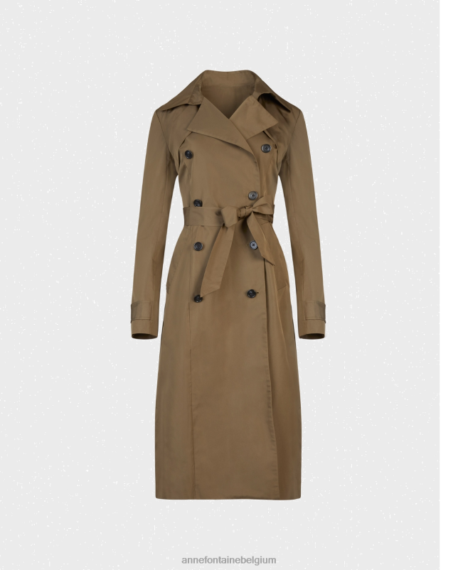 Anne Fontaine vrouwen amaltea jasje met lange mouwen en safari-trenchcoat van zijdemix kleding groente 06TRT430