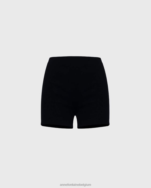 Anne Fontaine vrouwen sana korte bikershort van stretchjersey kleding zwart 06TRT339