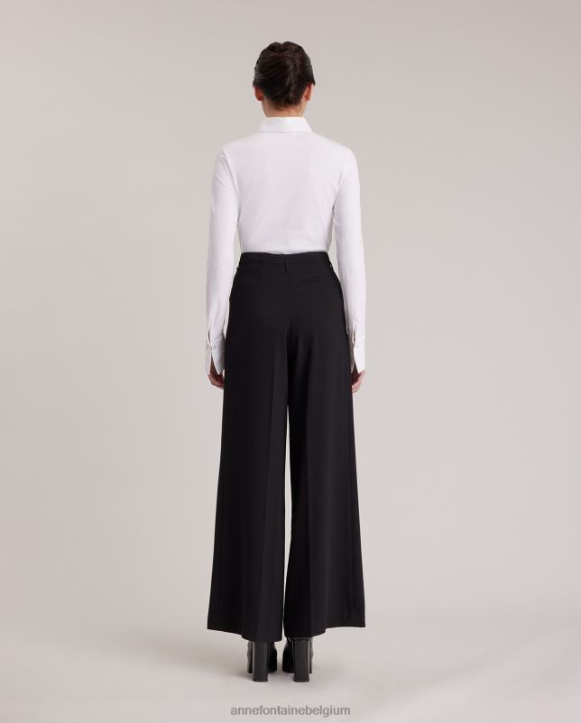 Anne Fontaine vrouwen nuage overhemd, overhemd met lange mouwen, kraag en manchetknopen kleding wit 06TRT141