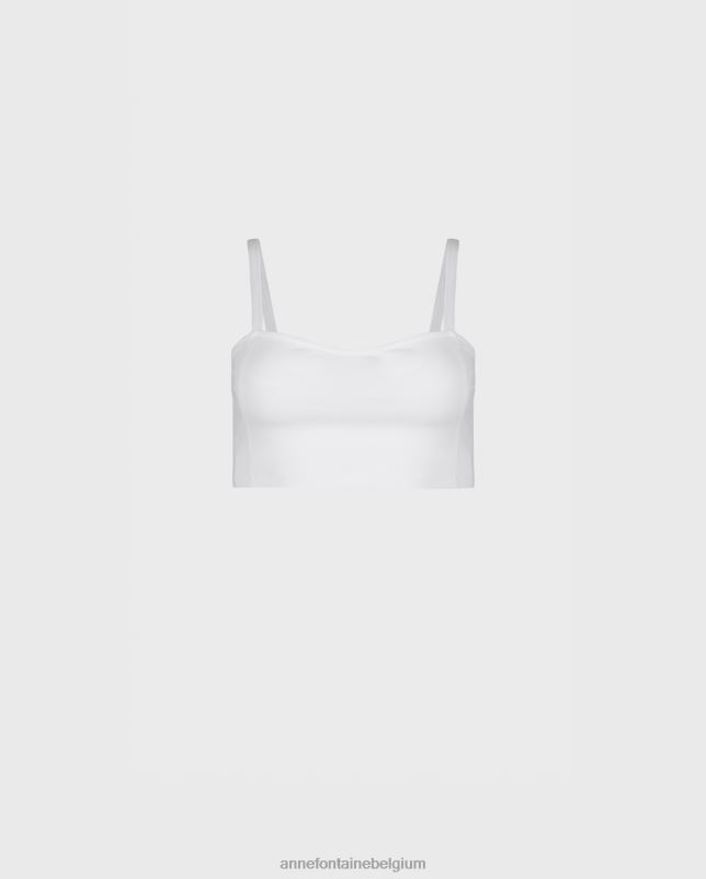 Anne Fontaine vrouwen delta bralette katoenen bralette in maan kleding wit 06TRT271