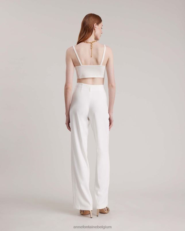 Anne Fontaine vrouwen delta bralette katoenen bralette in maan kleding wit 06TRT271