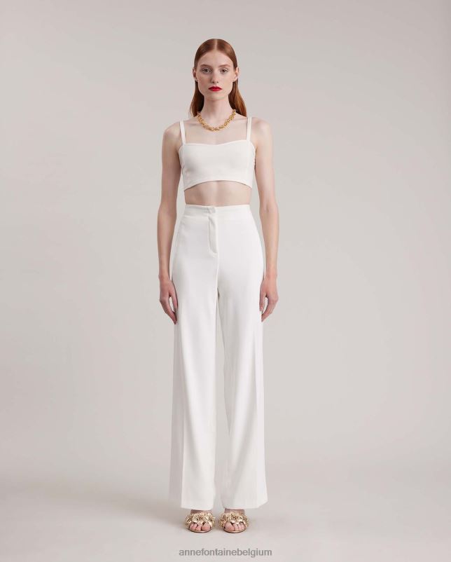 Anne Fontaine vrouwen delta bralette katoenen bralette in maan kleding wit 06TRT271