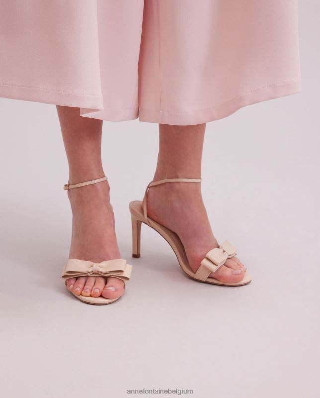 Anne Fontaine vrouwen hoge hak met maria-hak en strikdetail schoenen beige 06TRT41