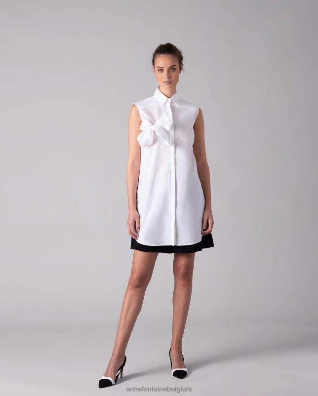 Anne Fontaine vrouwen jakie heel klassiek slingback hak leer schoenen zwart wit 06TRT52