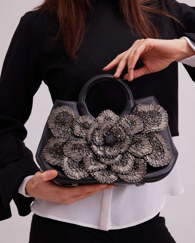 Anne Fontaine vrouwen Scarlett Star meteoriet handtas kenmerkende handtas Tassen bloemen 06TRT698